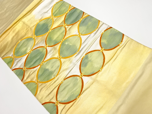 JAPANESE KIMONO / VINTAGE NAGOYA OBI / WOVEN ROUNDEL